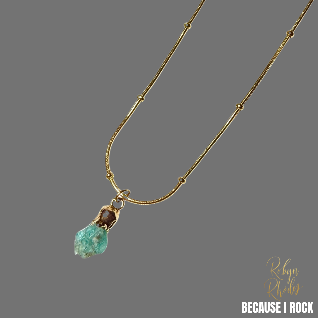 Simple Drop Necklace (Small Stones)