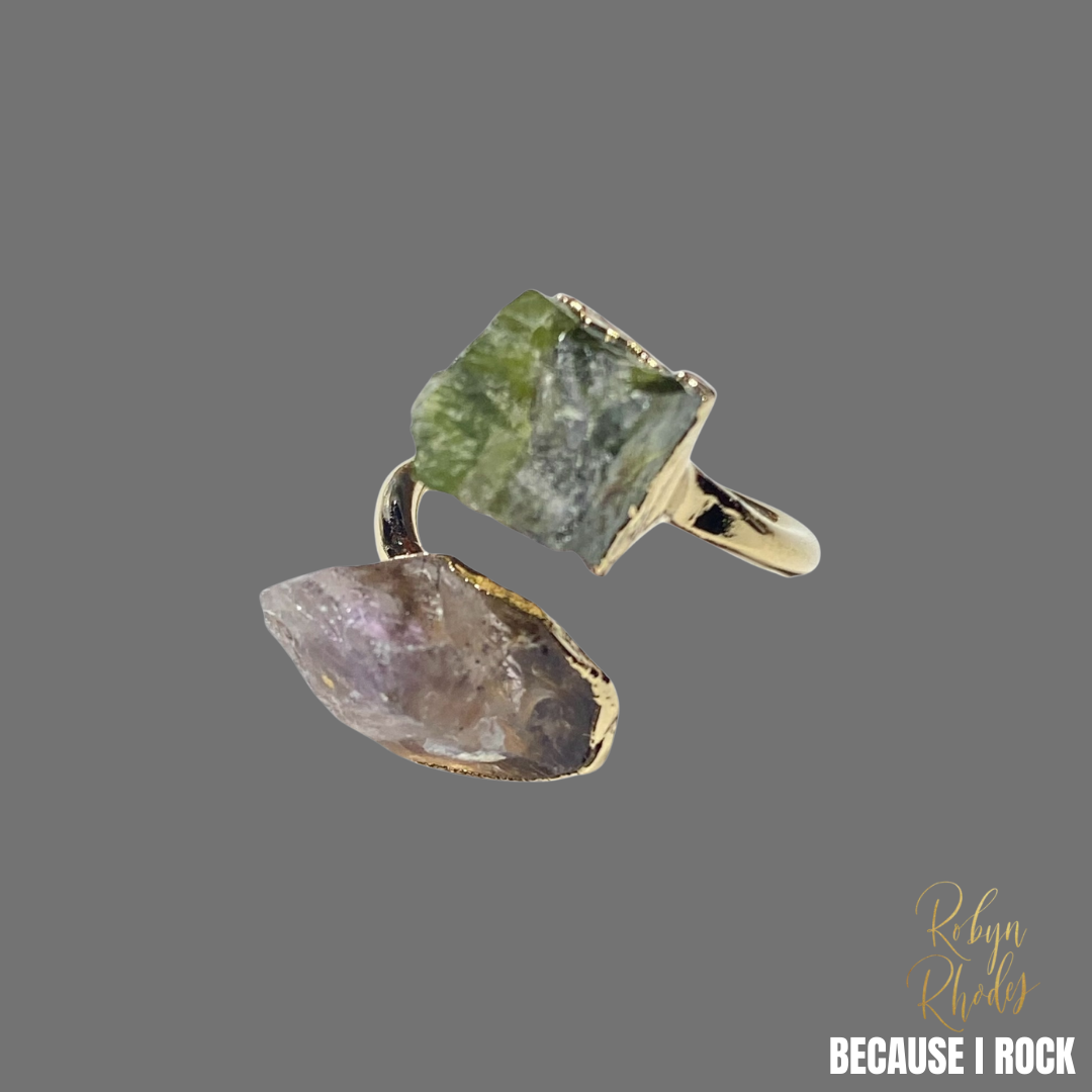 S-Style Double Stone Adjustable Ring