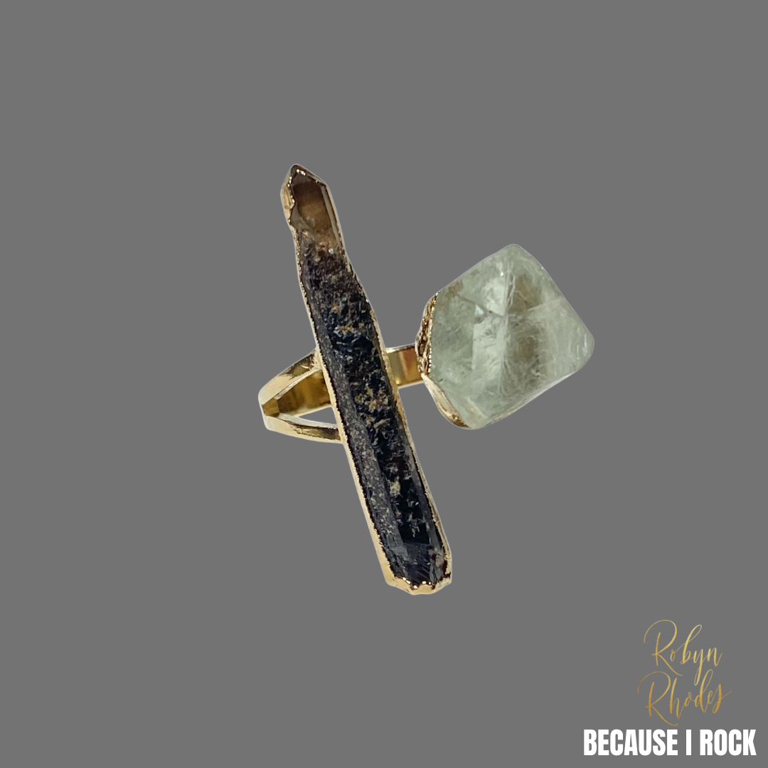C-Style Double Stone Adjustable Ring