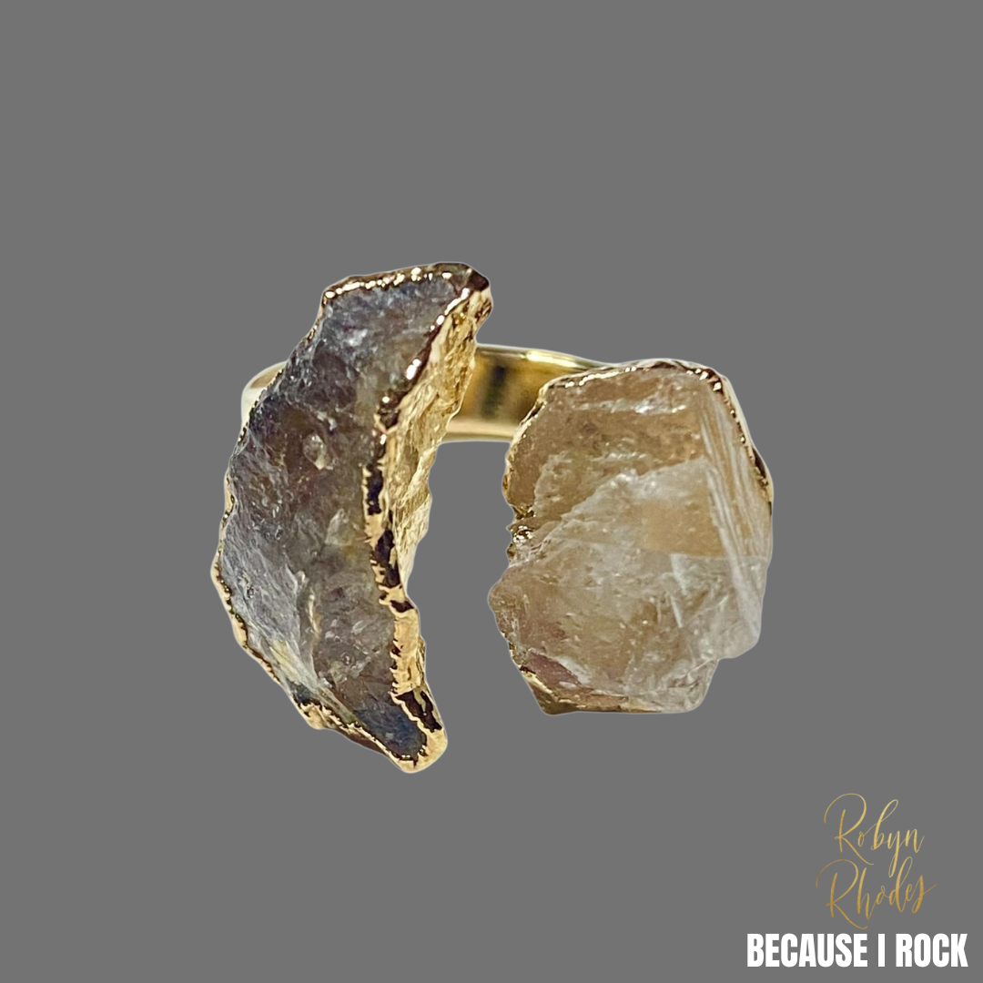 C-Style Double Stone Adjustable Ring