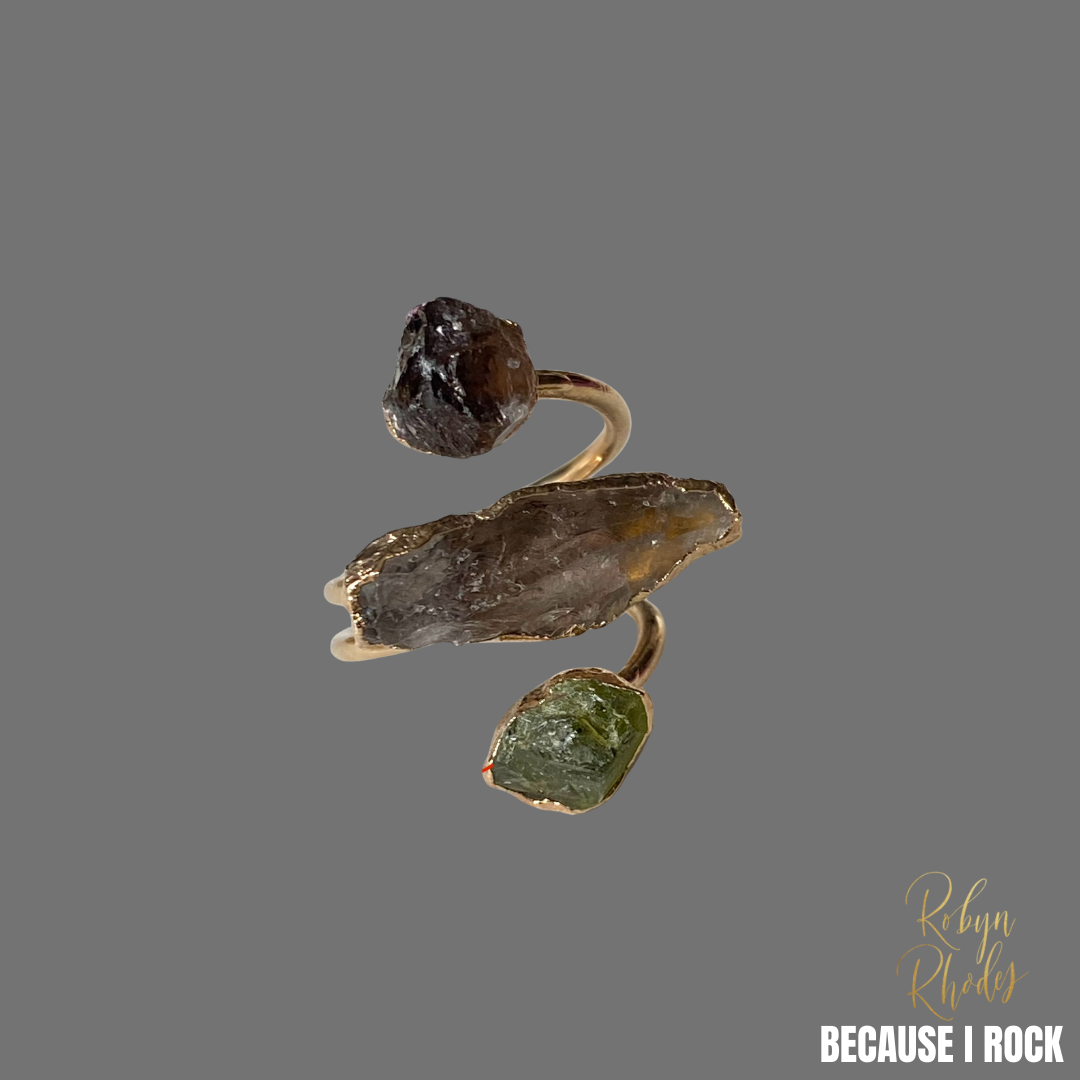 S - Shaped Three Stone Ring