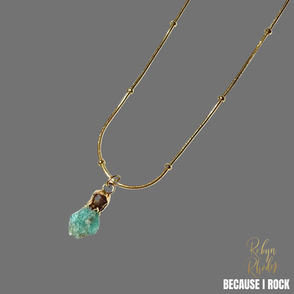 Simple Drop Necklace (Small Stones)