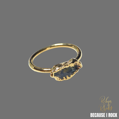 Small Single Stone Band Ring