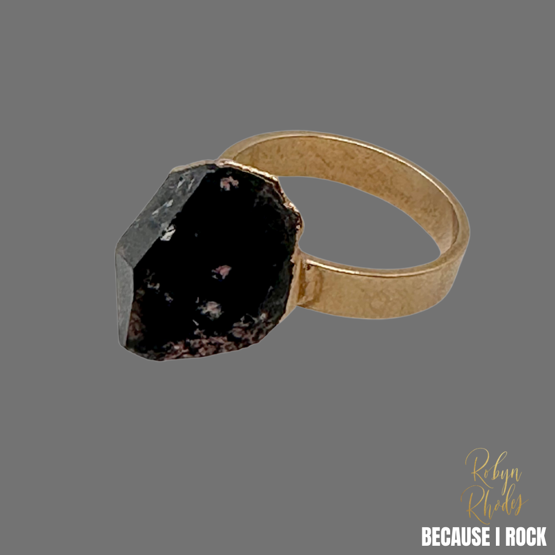 Large Single Stone Band Ring