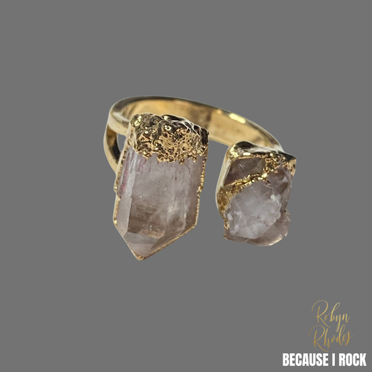 C-Style Double Stone Adjustable Ring