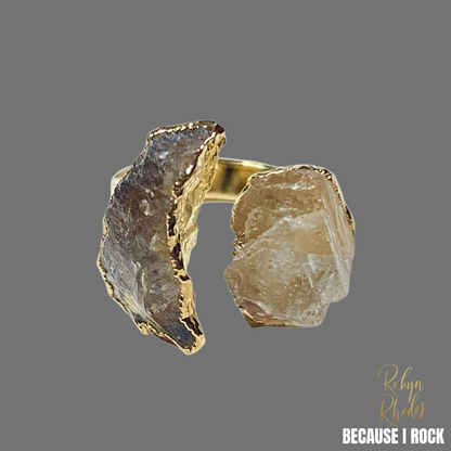 C-Style Double Stone Adjustable Ring