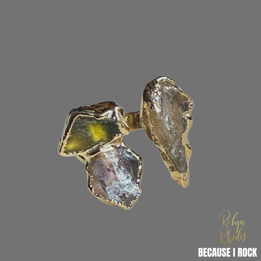 C-Style Double Stone Adjustable Ring
